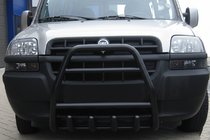 Fiat Doblo I 2001–2005 Predný ochranný rám QT007 Black (nerez) fotografia 1