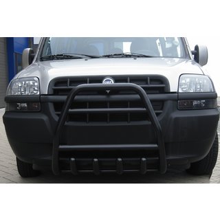 Predný ochranný rám QT007 Black (nerez) Fiat Doblo I 2001–2005