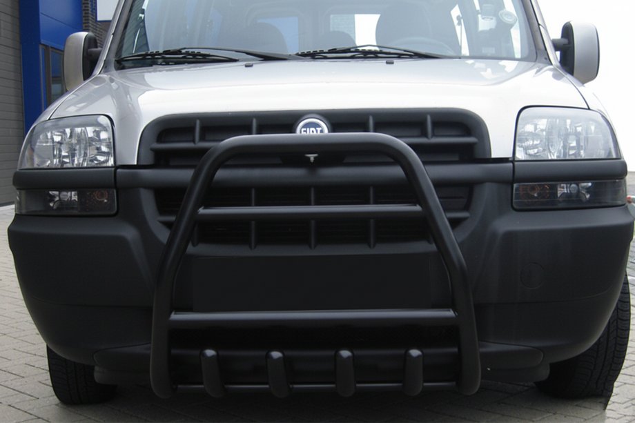 Fiat Doblo I 2001–2005 Predný ochranný rám QT007 Black (nerez) Image