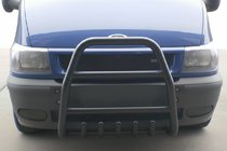 Ford Transit 2000–2014 Predný ochranný rám QT007 Black (2000-2006, nerez) fotografia 1