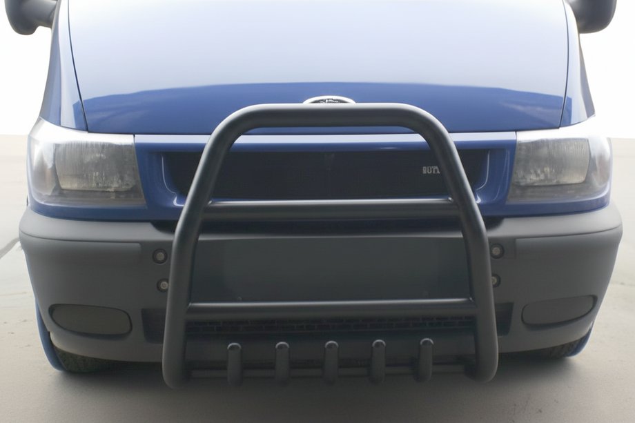 Ford Transit 2000–2014 Predný ochranný rám QT007 Black (2000-2006, nerez) Image