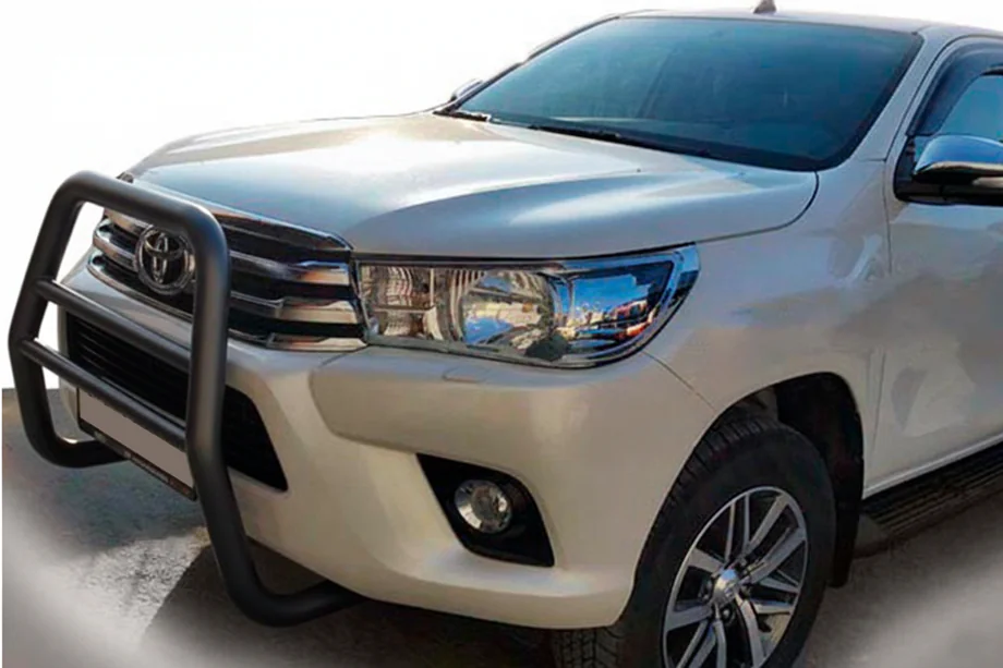 Toyota Hilux 2015– Predný ochranný rám QT007 Black (nerez) Image