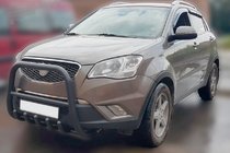 SsangYong Korando 2010–2019 Predný ochranný rám F1-40 Black (nerez) fotografia 3