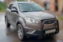 SsangYong Korando 2010–2019 Predný ochranný rám F1-40 Black (nerez) fotografia 1