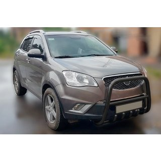Predný ochranný rám F1-40 Black (nerez) SsangYong Korando 2010–2019 fotografia 1