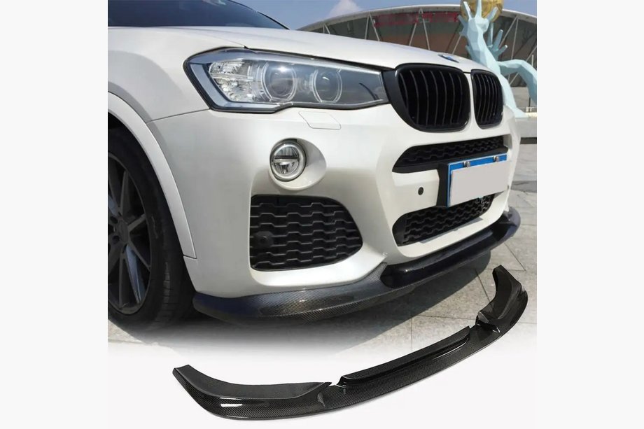 BMW X4 F26 2014–2018 Predný nárazníkový lip (pre M-Sport, karbón) Fotografia 3