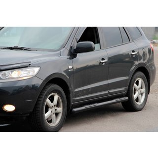 Bočné rúrky B3 Black (2 ks, nerez) Hyundai Santa Fe 2 2006–2012 fotografia 1