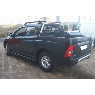 Bočné rúrky Black (2 ks, nerez) SsangYong Action 2005–2018 fotografia 2