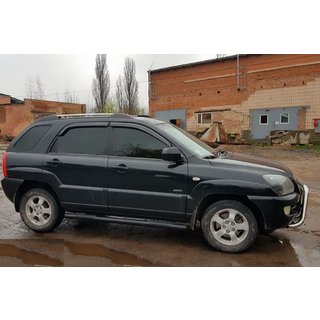Bočné trubky Black (2 ks, nerez) Kia Sportage 2004–2010 fotografia 4