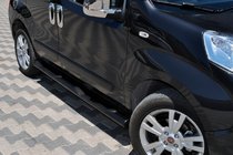 Fiat Fiorino/Qubo 2008–2024 Bočné nerezové rámy Ø70 Black (2 ks) fotografia 3