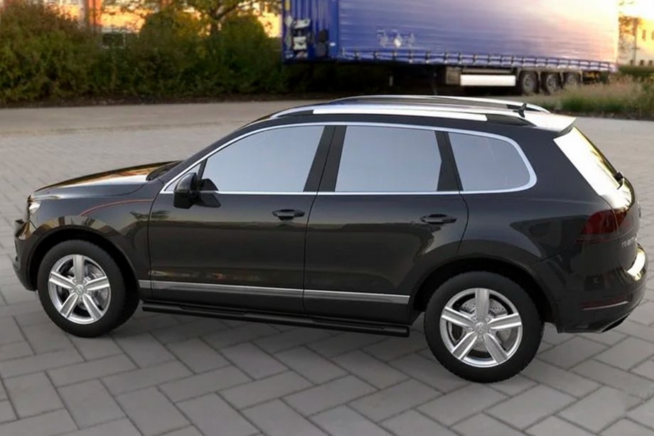 Volkswagen Touareg 2010–2018 Bočné rúrky Black (2 ks, nerez) Image