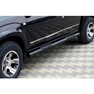 Bočné rúrky pre štandardnú základňu Black (2 ks, nerez) Toyota Rav 4 2006–2013 fotografia 1