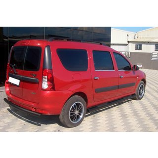 Bočné rúrky Black (2 ks, nerez) Renault Logan MCV 2005–2013 fotografia 4