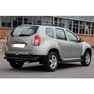 Bočné rúrky s vložkami Black (2 ks, nerez) Renault Duster 2008–2017 fotografia 3