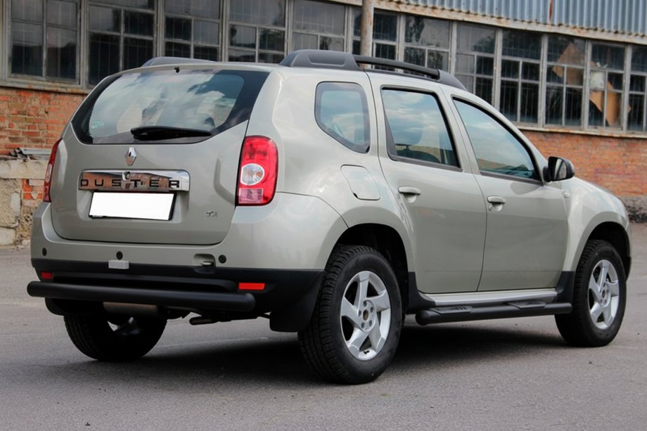 Dacia Duster 2008–2018 Bočné rúrky s vložkami Black (2 ks, nerez) Fotografia 3