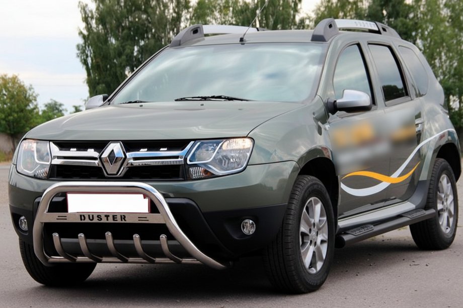 Dacia Duster 2008–2018 Bočné rúrky s vložkami Black (2 ks, nerez) Fotografia 4