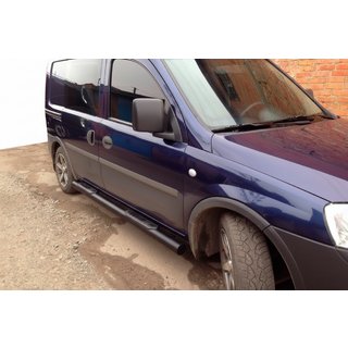 Bočné rúrky Black (2 ks, nerez) Opel Combo 2002–2012 fotografia 2