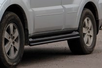 Mitsubishi Pajero Wagon IV 2006–2021 Bočné rúrky Black (2 ks, nerez) fotografia 5