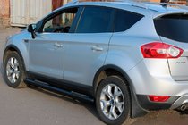 Ford Kuga 2008–2013 Rovné bočné rúrky Black (2 ks, nerez) fotografia 3