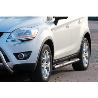 Rovné bočné rúrky Black (2 ks, nerez) Ford Kuga 2008–2013 fotografia 1