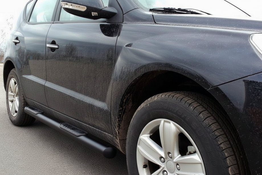 Geely Emgrand X7 2011– Bočné rúrky Black (2 ks, nerez) Image