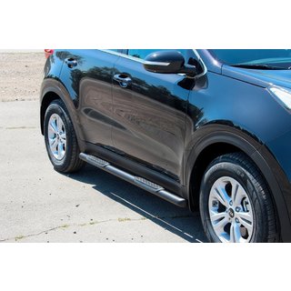 Bočné rúrky BB002 Black (2 ks, nerez) Kia Sportage 2015–2021 fotografia 4