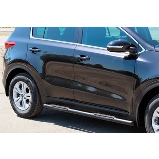 Bočné rúrky BB002 Black (2 ks, nerez) Kia Sportage 2015–2021 fotografia 1
