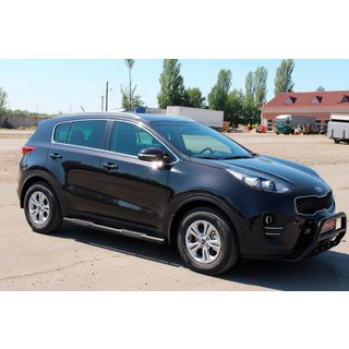 Bočné rúrky BB002 Black (2 ks, nerez) Kia Sportage 2015–2021 fotografia 2