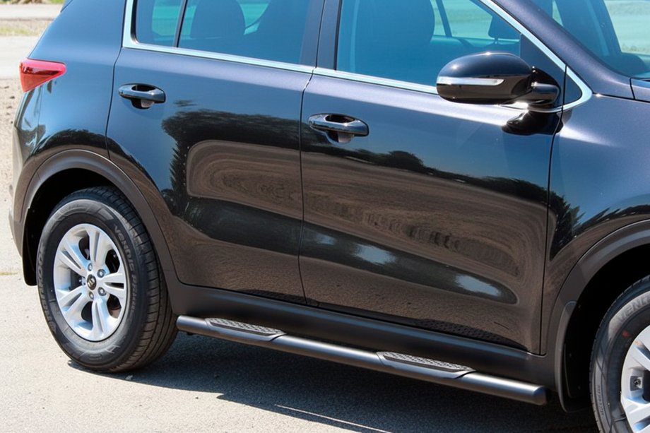 Kia Sportage 2015–2021 Bočné rúrky BB002 Black (2 ks, nerez) Image