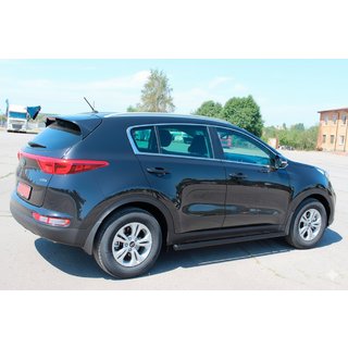 Bočné rúrky BB001 Black (2 ks, nerez) Kia Sportage 2015–2021 fotografia 3