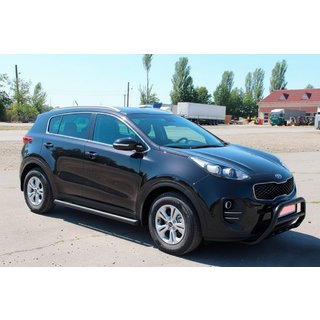 Bočné rúrky BB001 Black (2 ks, nerez) Kia Sportage 2015–2021 fotografia 2