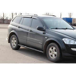 Bočné rúrky BB002 Black (2 ks, nerez) SsangYong Kyron 2005–2014 fotografia 2