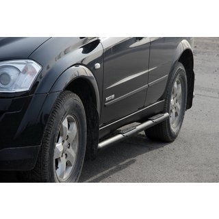 Bočné rúrky BB002 Black (2 ks, nerez) SsangYong Kyron 2005–2014 fotografia 1