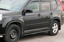 Nissan X-trail T31 2007–2014 Bočné rúrky BB002 Black (2 ks, nerez) fotografia 4