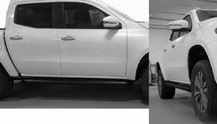 Mercedes X class 2017–2020 Bočné rúrky so skosením Black (2 ks, nerez) fotografia 2