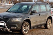 Skoda Yeti 2009–2017 Bočné rúrky Black (2 ks, nerez) fotografia 2