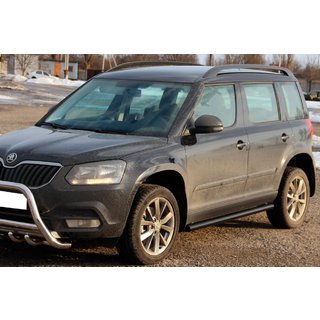 Bočné rúrky Black (2 ks, nerez) Skoda Yeti 2009–2017 fotografia 2