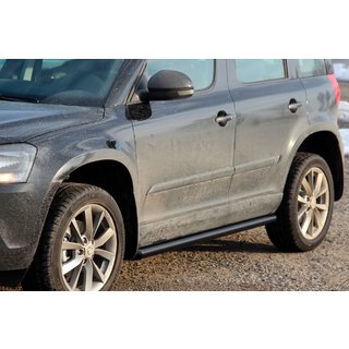 Bočné rúrky Black (2 ks, nerez) Skoda Yeti 2009–2017 fotografia 1