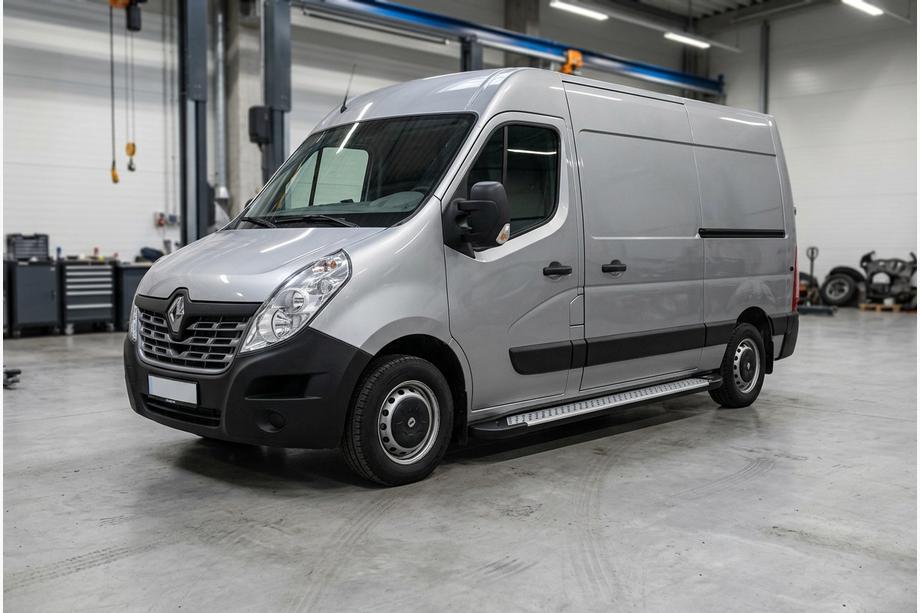 Renault Master 2011–2023 Bočné nášľapy Allmond Grey (2 ks, hliník) Dlhý rázvor Image
