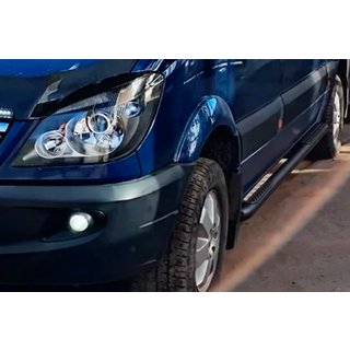 Bočné rúrky Black (2 ks, nerez) Mercedes Sprinter W906 2006–2018 fotografia 2