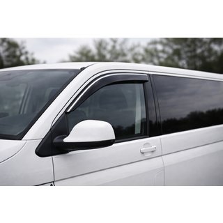 Deflektory okien s chrómovou lištou (2 ks, Niken) Volkswagen T6 2015–2024 fotografia 4