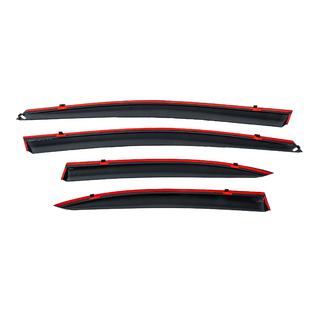 Okenné deflektory s chrómovou lištou (4 ks, Niken) Honda Civic Sedan VIII 2006–2011 fotografia 4