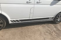 Volkswagen T5 Multivan 2003–2010 Bočné rúrky Black (2 ks, nerez) fotografia 9
