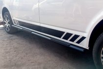 Volkswagen T5 2010–2015 Bočné rúrky Black (2 ks, nerez) fotografia 3