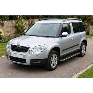Bočné prahy Maydos V1 (2 ks, hliník ↗ nehrdzavejúca oceľ) Skoda Yeti 2009–2017 fotografia 1