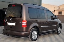 Volkswagen Caddy 2004–2010 Bočné rúrky BB001 Black (2 ks, nerez) fotografia 6