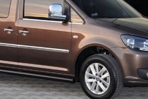 Volkswagen Caddy 2004–2010 Bočné rúrky BB001 Black (2 ks, nerez) fotografia 8