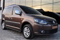 Volkswagen Caddy 2010–2015 Bočné rúrky BB001 Black (2 ks, nerez) fotografia 1