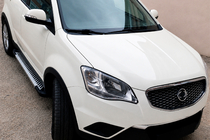 SsangYong Korando 2010–2019 Bočné prahy Line (2 ks, hliník) fotografia 1