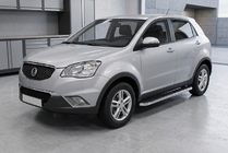 SsangYong Korando 2010–2019 Bočné prahy Maydos V1 (2 ks, hliník ↗ nehrdzavejúca oceľ) fotografia 1